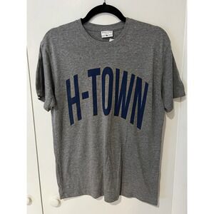 NWOT Where I'm From H-Town Unisex Size Small Heather Gray Blue T-Shirt Tee